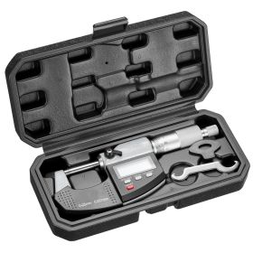 Micrometer Set, Digital Outside Micrometer 0-1 inch Measuring Range, 0.00005" Resolution, Ultra-Precision 0.0001 Accuracy, LCD Screen, in/mm Swit