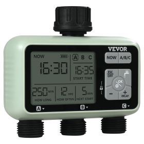 Water Timer, 3 Outlets, Hose Watering Sprinkler Timer